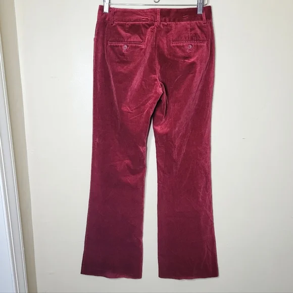 Express Design Studio Vintage Y2K Red Velvet Editor Pants Size 2 - Picture 5 of 8